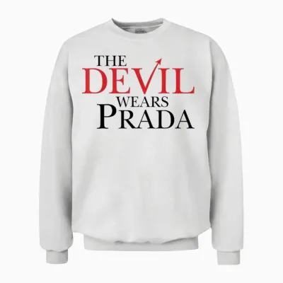 Devil Wears Prada Logo Unisex Sweatshirt - White