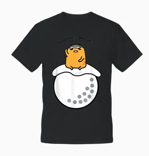 Gudetama Golf Golfer Fore Forget It Unisex T-Shirt - Black