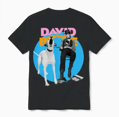 David Bowie and Dog Max Unisex T-Shirt - Black