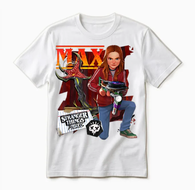 Stranger Things Tales from '85 Max Unisex T-Shirt in White