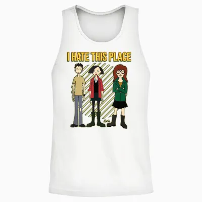 Mademark X Daria - I Hate This Place Unisex Tank Top - White