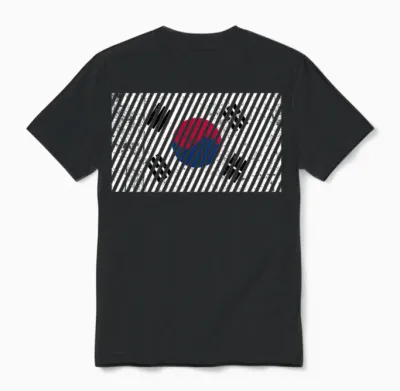 South Korea Unisex T-Shirt - Black