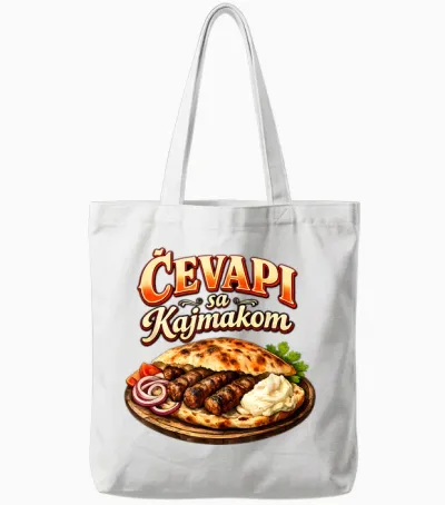 Lustiges Cevapcici Motiv - Balkan Food Grillen Spruch Tote Bags - White