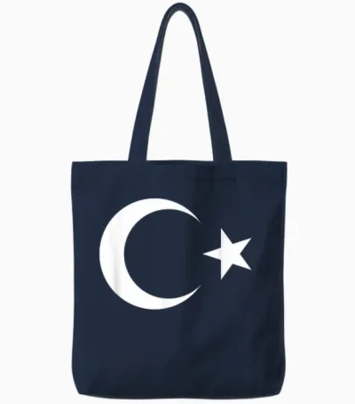Türkische Flagge Tote Bags - Navy