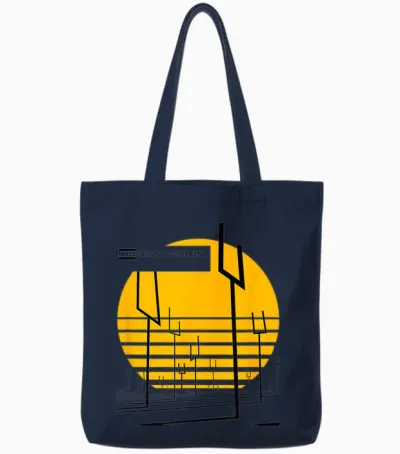 Muse Symmetry Dot T-Shirt, White, S Tote Bags - Navy