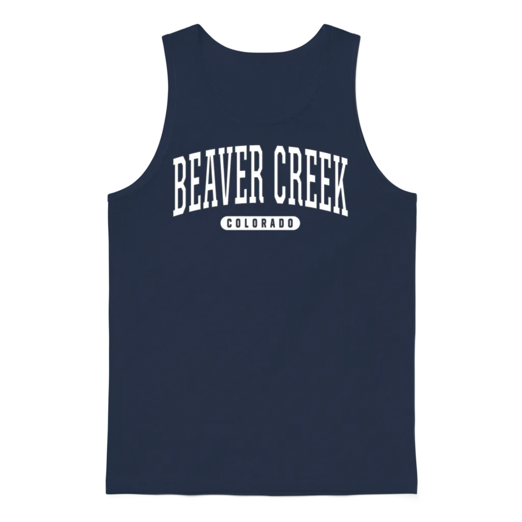 College Style Beaver Creek Colorado Unisex Tank Top - Navy