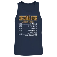Correctional Officer Hourly Rates Unisex Tank Top - Navy – 2