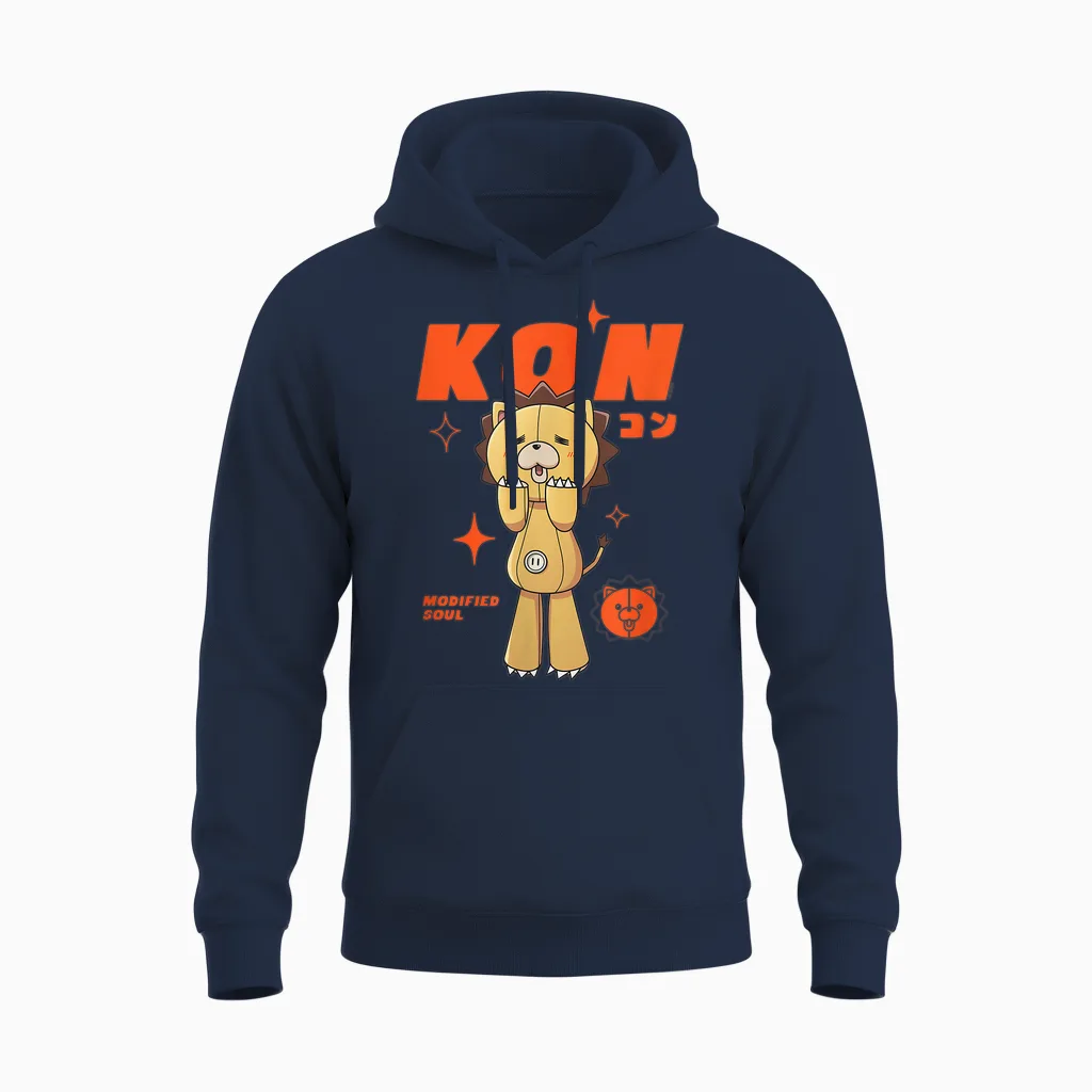 Bleach: Tybw Kon Modified Soul Orange Stars Anime Unisex Hoodie in Navy