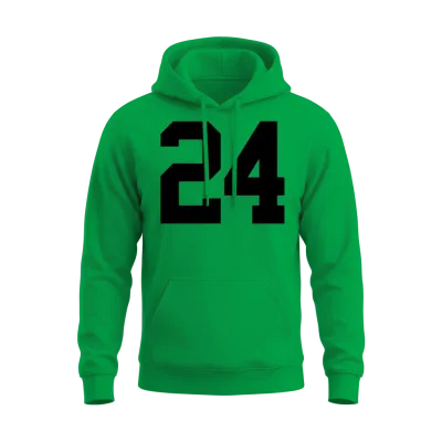 Sports Number 24 Unisex Hoodie - Irish Green