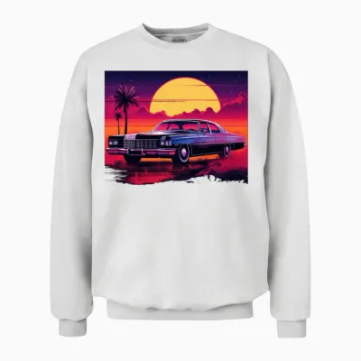 Retro Cadillac Unisex Sweatshirt - White