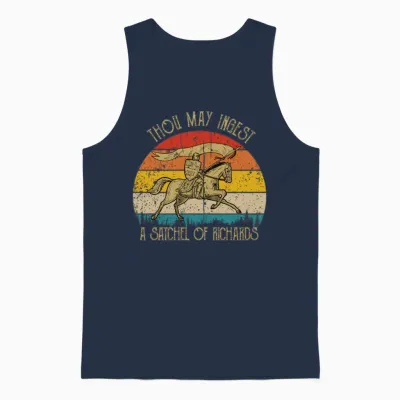 Thou May Ingest a Satchel of Richards Unisex Tank Top - Navy