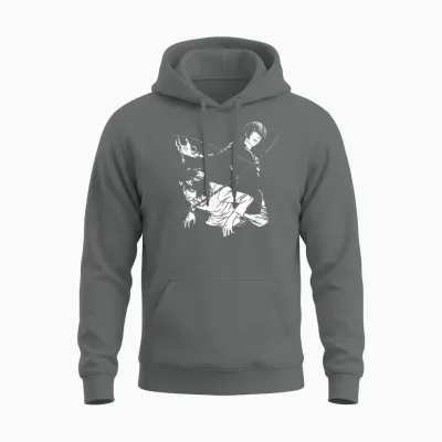 Death Note Light and L Chains Anime Unisex Hoodie - Graphite Heather