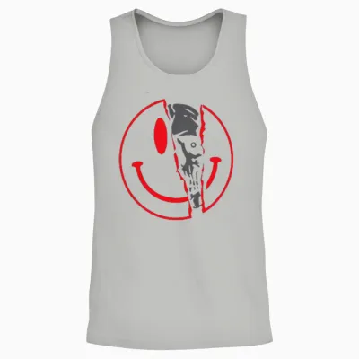 Confused Smile I'm Broken Invisible Illness I'm Ok Broken Unisex Tank Top - Ash
