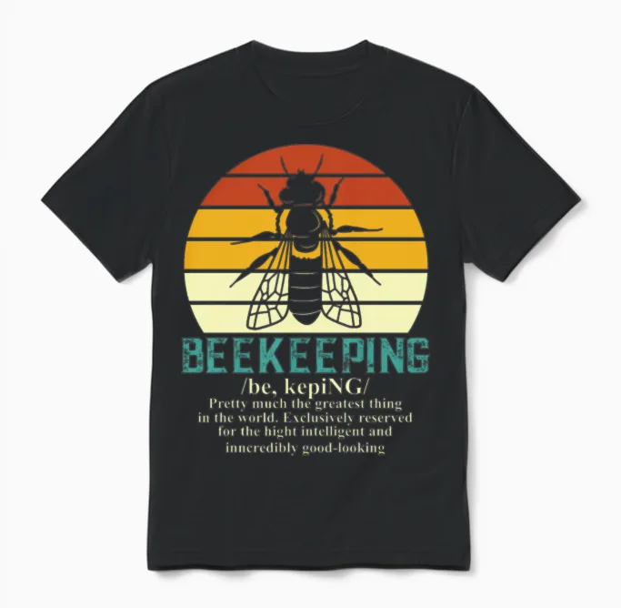 Funny Beekeeping Definition Unisex T-Shirt in Black