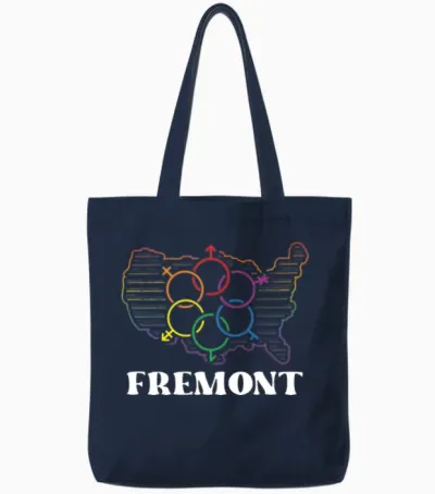 Fremont Pride Flag Pride Month Lgbtq Flag Lgbt Com Tote Bags - Navy