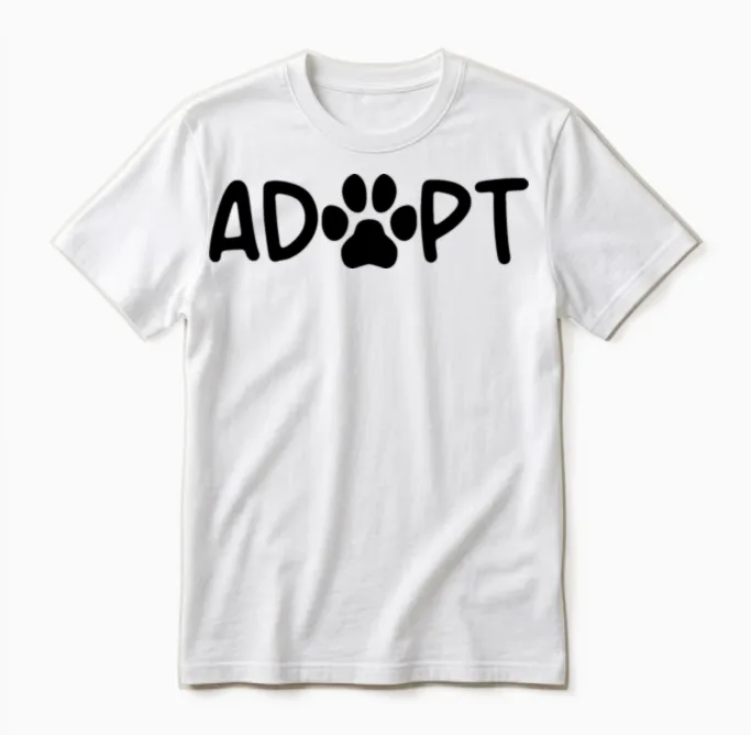 Adopt Dog - Lovers Unisex T-Shirt in White