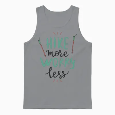 Hike More Worry Less Unisex Tank Top - Sport Grey