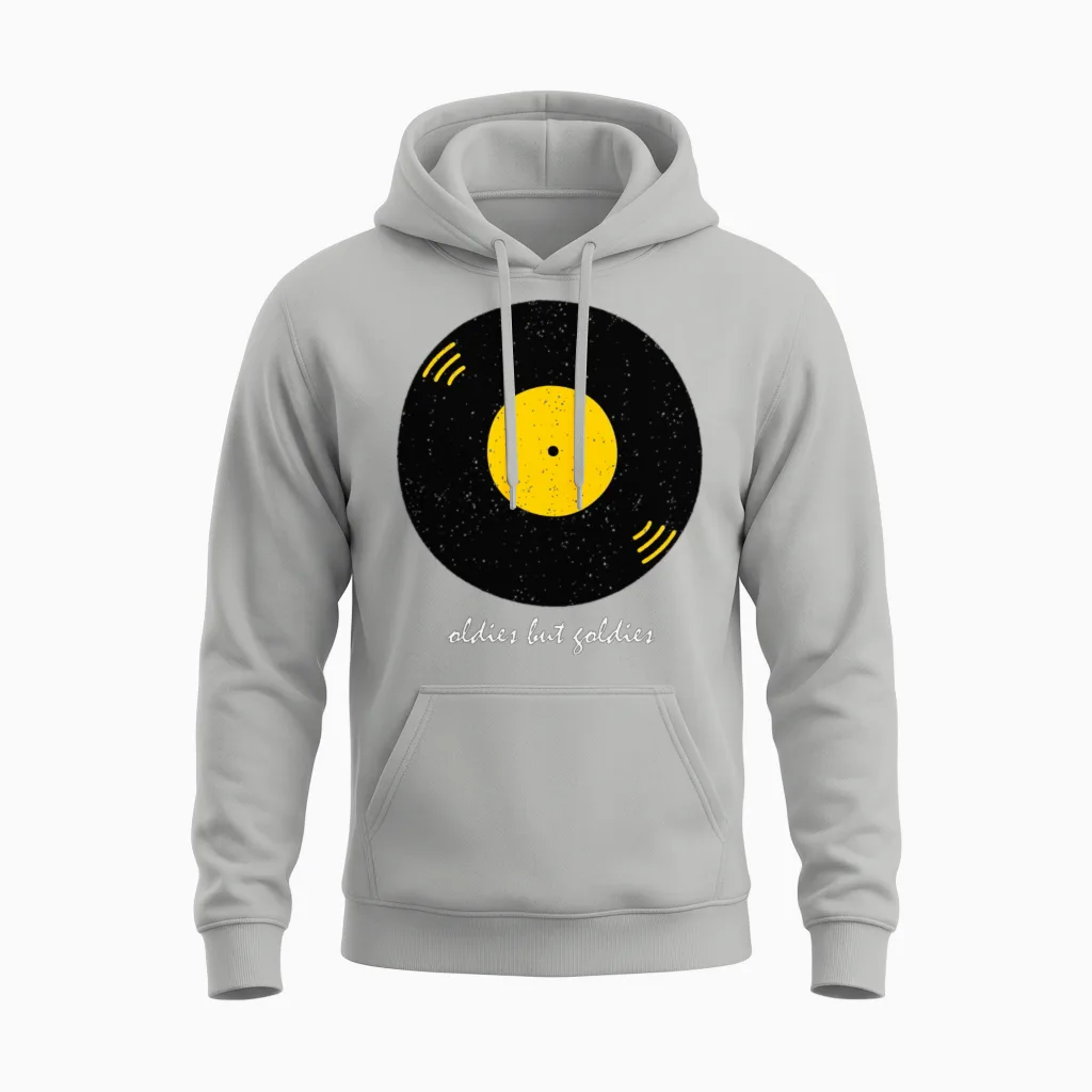 Vintage Music Vinyl Retro - & Dj Unisex Hoodie - Ash