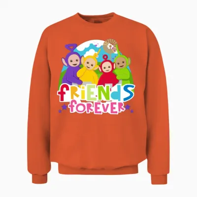 Teletubbies Friends Forever Cute Friendship Design Unisex Sweatshirt - Orange