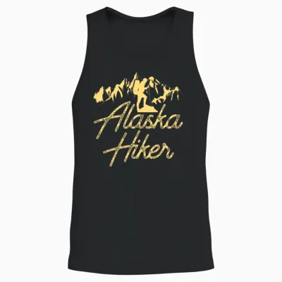 Alaska Hiker Hike Hiking Nature Unisex Tank Top - Black