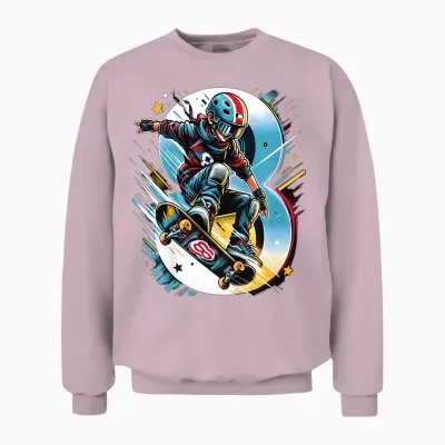 8 Jahre Skateboard Jungen Skater Unisex Sweatshirt - Light Pink