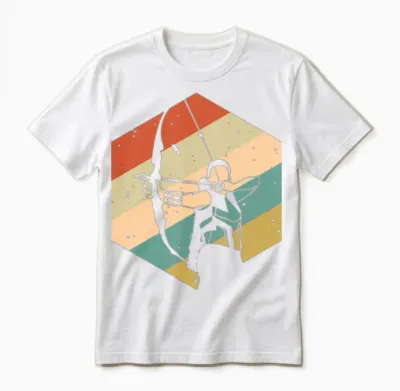 Retro Archer Unisex T-Shirt - White