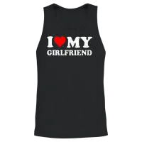 I Love My Girlfriend Gf I Heart My Girlfriend Gf Unisex Tank Top - Black – 2