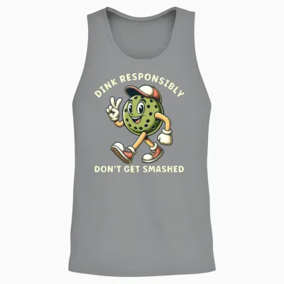 Pickleball Dink Responsibly Funny Pickleball Unisex Tank Top - Sport Grey