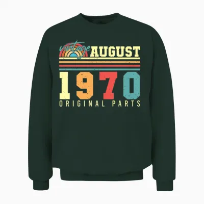 1970 August Retro Unisex Sweatshirt - Forest