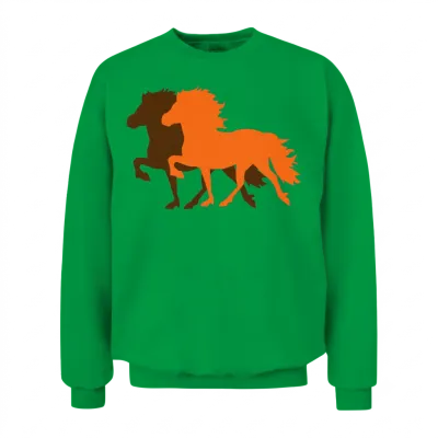 Icelandic Horse Unisex Sweatshirt - Irish Green