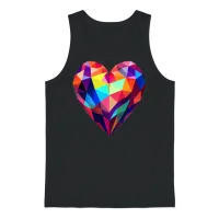 Customise Family Vacation Product–reto Love Unisex Tank Top - Black – 1