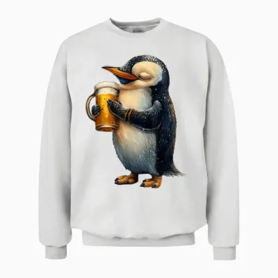 Pinguin Bier Unisex Sweatshirt - White