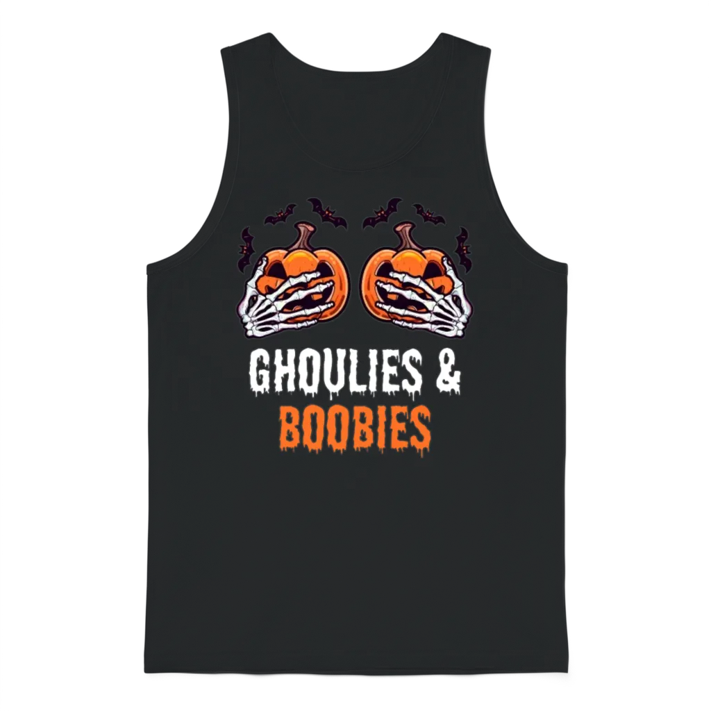 Halloween Boob Ghoulies & Boobies Unisex Tank Top - Black