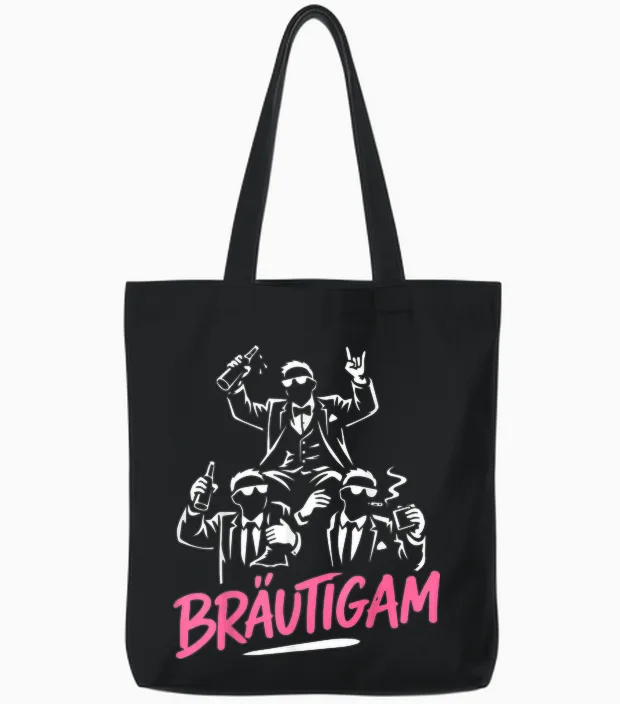 Bräutigam T-Shirt Jga Männer Kostüm Jga Junggesellenabschied Tote Bags in Black