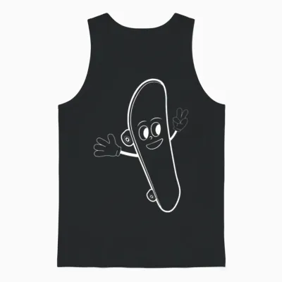 Funny Skateboard Funny Skateboarding Unisex Tank Top - Black