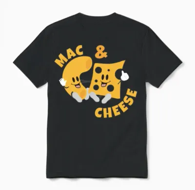 Cheese Mac & Cheese Funny Gift Idea Unisex T-Shirt - Black