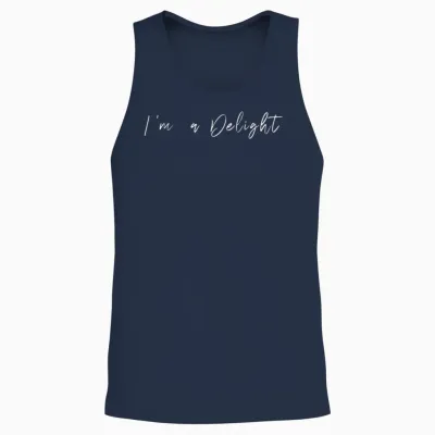 I'm a Delight Funny Unisex Tank Top - Navy