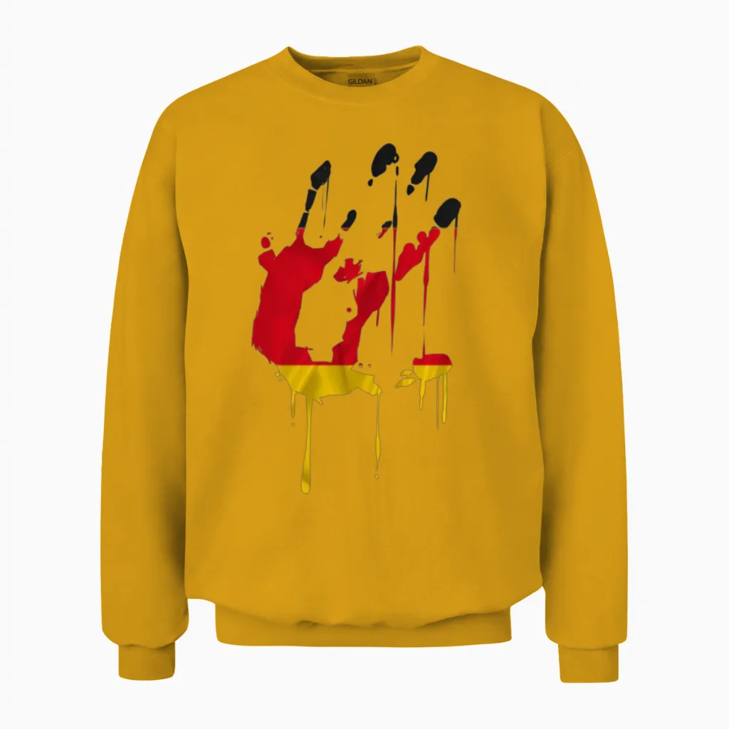 Germany Flag Art Unisex Sweatshirt in Gold