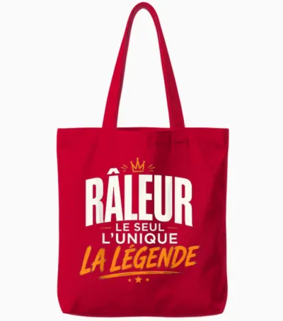 Tee Shirt Homme Râleur Le Seul L'unique La Légende Humour Tote Bags - Red