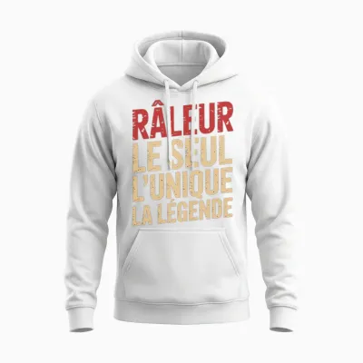 Raleur Men's Funny Long Sleeve Funny Gift Idea Unisex Hoodie - White
