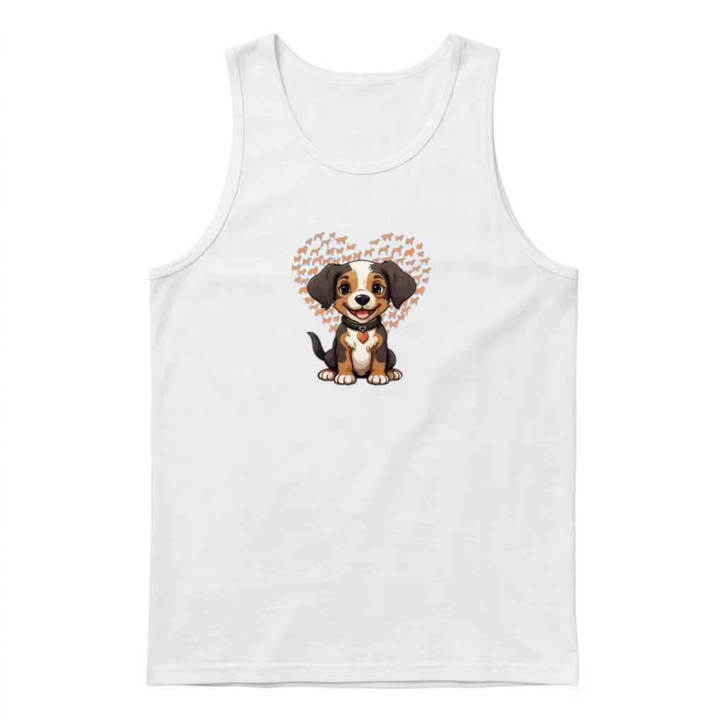 Dog Lover Lovers Unisex Tank Top - White