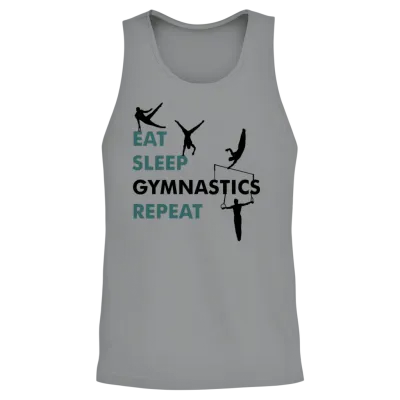 Eat, Sleep, Gymnastics, Repeat - Gymnast, Men Unisex Tank Top - Sport Grey
