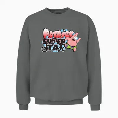 Sponge Bob - Patrick Super Star Unisex Sweatshirt - Graphite Heather