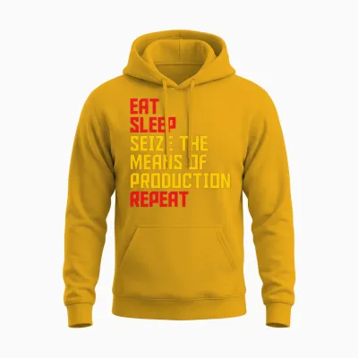 The Means of Production Communist Quote Unisex Hoodie - Gold
