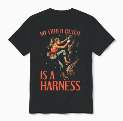 Bouldering Girl Boulderer Rock Climbing Wall Unisex T-Shirt - Black