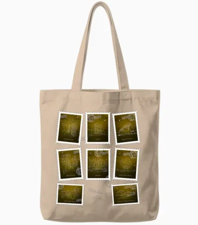 Merveilles D'alula T-Shirt Haut De Gamme Tote Bags - Natural