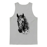 Gothic Horse Dark Horses Goth Art Wiccan Occult Unisex Tank Top - Ash – 1