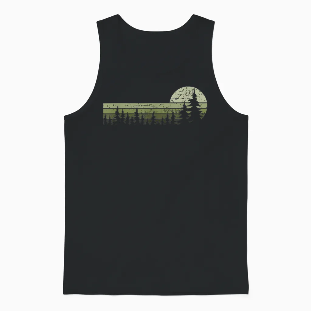 Wald Bäume Natur Wandern Naturliebhaber Vintage Classic Nature Wilderness T-Shirt Black Small Eu Small M 16.5 Crew Neck Short Sleeve Women's Nature Friends Hikers Unisex Tank Top in Black