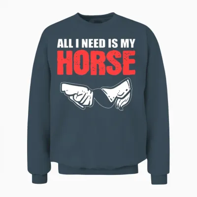 Need My Horse Horse Wrangler Gift Unisex Sweatshirt - Dark Heather