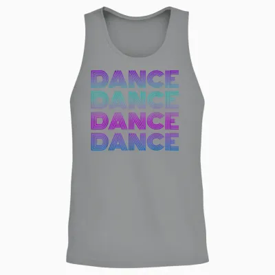 Retro Dance I Love Dancing Dancer Teen Student Dance Teacher Unisex Tank Top - Sport Grey